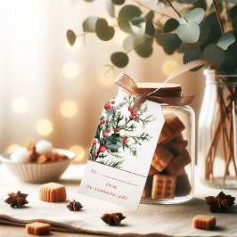 Etiqueta Para Presente Etiqueta de Presente de Natal com Elegante Visco e