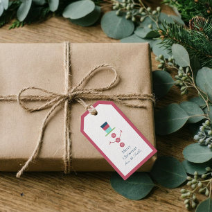 Etiqueta Para Presente Etiqueta de Presente de Natal com Foto Simples Mod