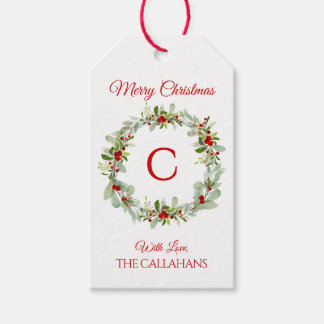 Etiqueta Para Presente Etiqueta de Presente de Natal com Monograma