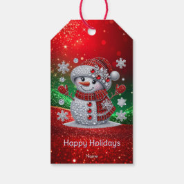 Etiqueta Para Presente Etiqueta de Presente de Natal de Boneco de Neve co
