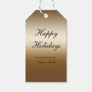 Etiqueta Para Presente Etiqueta de presente de Natal de Férias Metálico D