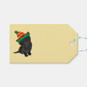 Etiqueta Para Presente Etiqueta de presente de Natal de gatinho preto bon