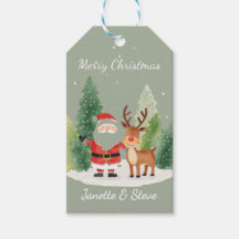 Etiqueta de presente de Natal divertida de casal 