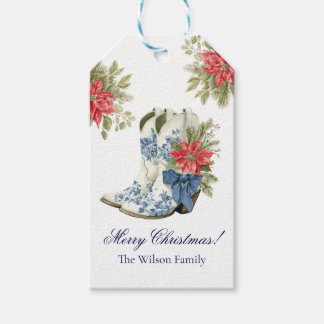 Etiqueta Para Presente Etiqueta de Presente de Natal em Bota de Cowgirl P