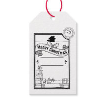 Etiqueta de presente de Natal feliz