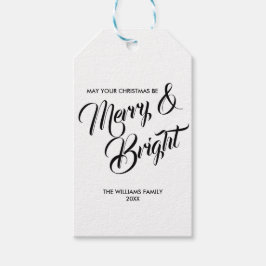 Etiqueta Para Presente Etiqueta de presente de Natal feliz e brilhante