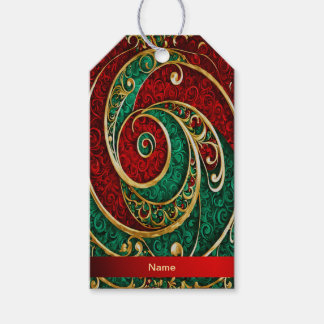 Etiqueta Para Presente Etiqueta de Presente de Natal Férias Verde Dourado