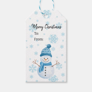 Etiqueta Para Presente Etiqueta de Presente de Natal Homem de Neve