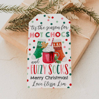 Etiqueta Para Presente Etiqueta de Presente de Natal Hot Chocs e Meias Ma