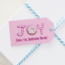 Etiqueta de presente de Natal | Joy Candy Cane Pin