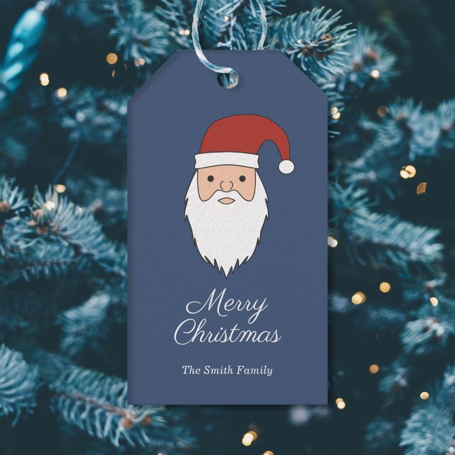 Etiqueta Para Presente Etiqueta de Presente de Natal Papai Noel (Santa Claus Christmas Gift Tag)