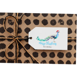 Etiqueta Para Presente Etiqueta de Presente de Natal Peacock Personalizad