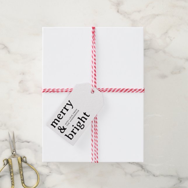 Etiqueta Para Presente Etiqueta de presente de Natal personalizada (Com cordão)