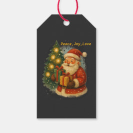 Etiqueta Para Presente “Etiqueta de Presente de Natal Retro – Papai Noel