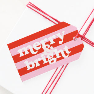Etiqueta Para Presente Etiqueta de presente de Natal retrógrada e feliz