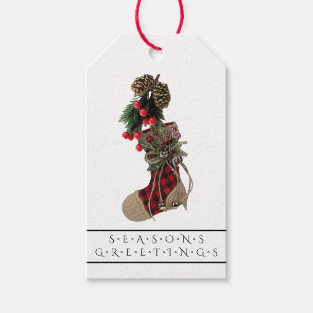 Etiqueta Para Presente Etiqueta de Presente de Natal Russo (Frente)