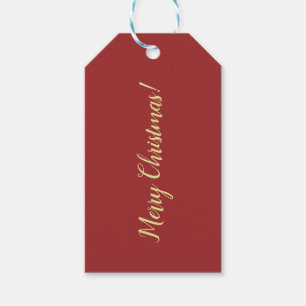 Etiqueta Para Presente Etiqueta de presente de Natal vermelha escura