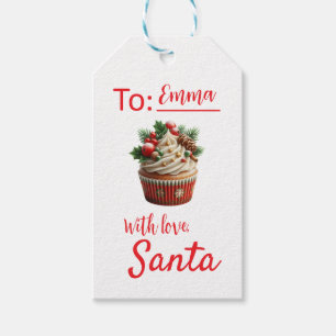 Etiqueta Para Presente Etiqueta de presente de Natal Vermelho Com amor de