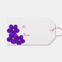 Etiqueta Para Presente Etiqueta de Presente de Natal Violeta Africano