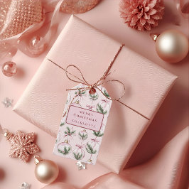 Etiqueta Para Presente Etiqueta de Presente de Ornamento de Natal Rosa Mo