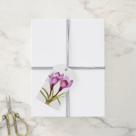 Etiqueta Para Presente Etiqueta de presente de primavera de flor roxa