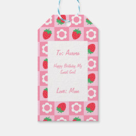 Etiqueta Para Presente Etiqueta de Presente de Primeiro Aniversário, Rosa