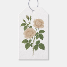 Etiqueta Para Presente Etiqueta de presente de Rosa de Jardim Vintage