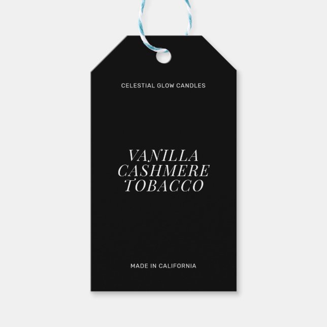 Etiqueta Para Presente Etiqueta de presente de vela moderna simples (Frente)