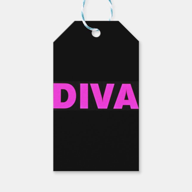 Etiqueta Para Presente Etiqueta de Presente Diva (Frente)