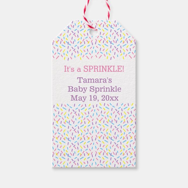 Etiqueta Para Presente Etiqueta de Presente do Baby Sprinkle (Frente)