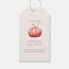 Etiqueta Para Presente Etiqueta de Presente do Chá de fraldas Pumpkin ros