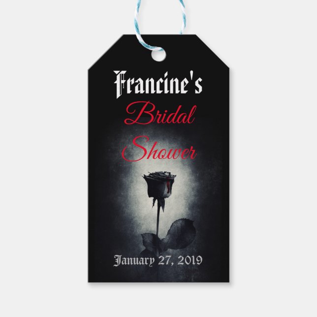 Etiqueta Para Presente Etiqueta de presente do Chá de panela preto-e-escu (Frente)