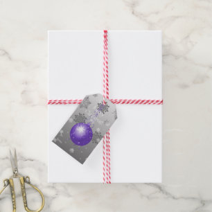 Etiqueta Para Presente Etiqueta de presente do Enfeites de natal roxo