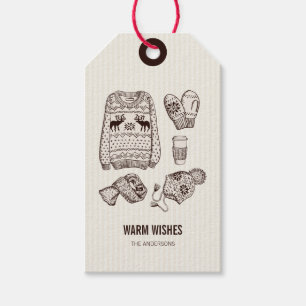 Etiqueta Para Presente Etiqueta de presente do Warm Wish Holiday Essentia