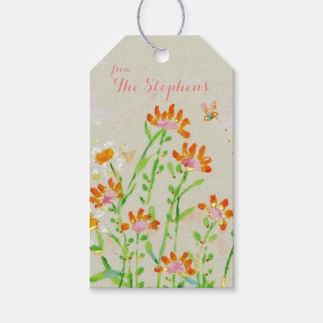 Etiqueta Para Presente Etiqueta de presente Fleur (Frente)