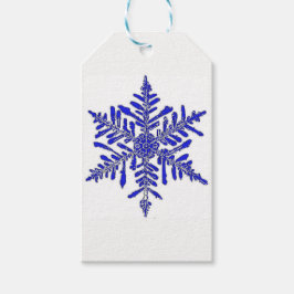 Etiqueta Para Presente Etiqueta de Presente Floco de Neve Azul