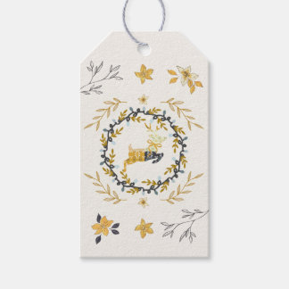 Etiqueta Para Presente Etiqueta de Presente Floral Amarela Creme de Veado
