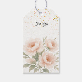 Etiqueta Para Presente Etiqueta de Presente Floral de Blush Peony