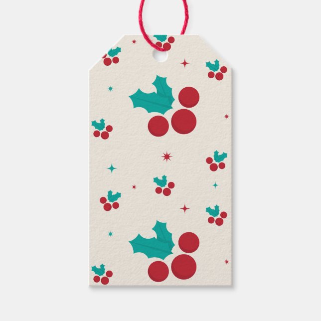 Etiqueta Para Presente Etiqueta de Presente Holly Jolly (Frente)