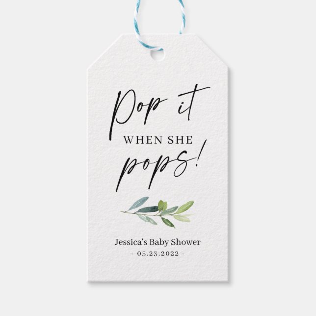 Etiqueta Para Presente Etiqueta de Presente Mini Frasco de Champanhe (Frente)