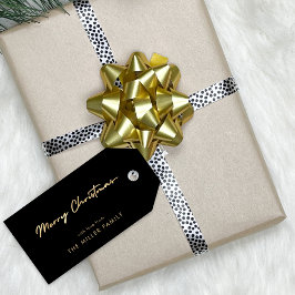 Etiqueta Para Presente Etiqueta de Presente Minimalista Elegante Dourado