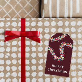 Etiqueta Para Presente Etiqueta de Presente Natal Divertida com Guirlanda