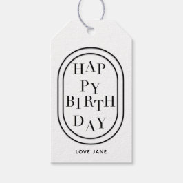 Etiqueta Para Presente Etiqueta de presente "Parabéns Feliz Aniversário" 