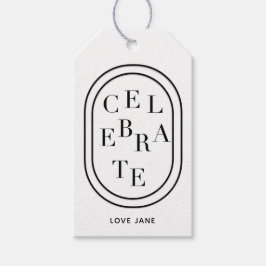 Etiqueta Para Presente Etiqueta de presente personalizada "celebrada"