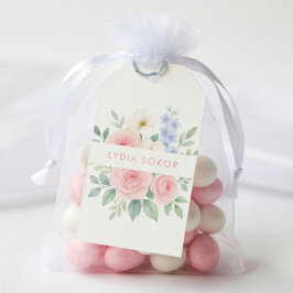 Etiqueta Para Presente Etiqueta de Presente Personalizada com Aquarela Fl