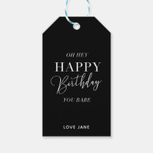 Etiqueta de presente personalizada "Feliz Aniversá