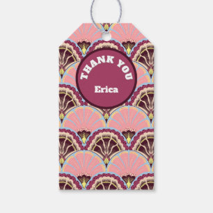 Etiqueta Para Presente Etiqueta de Presente Personalizada Rosa com Recort