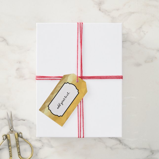 Etiqueta Para Presente Etiqueta de presente personalizável com efeito met (Com cordão)
