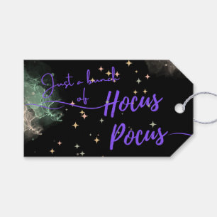 Etiqueta Para Presente Etiqueta de presente preto de Hocus Pocus Hallowee