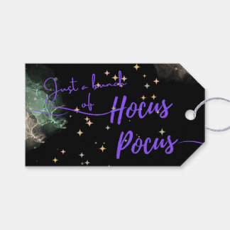 Etiqueta Para Presente Etiqueta de presente preto de Hocus Pocus Hallowee
